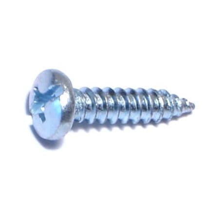 Midwest Fastener Sheet Metal Screw, #7 x 5/8 in, Zinc Plated Steel Pan Head Combination Phillips/Slotted Drive 03168